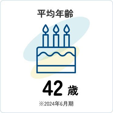 平均年齢:42歳（2024年6月期）